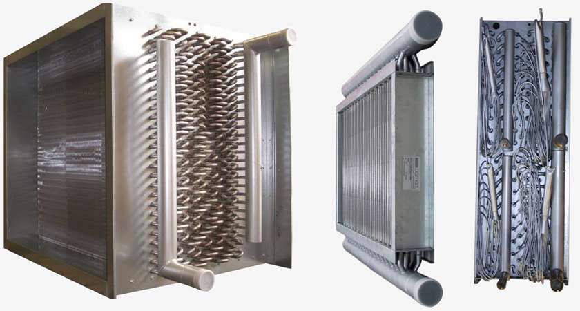 Radiateurs à ailettes eau chaude ou surchauffée pour tous fluides en acier